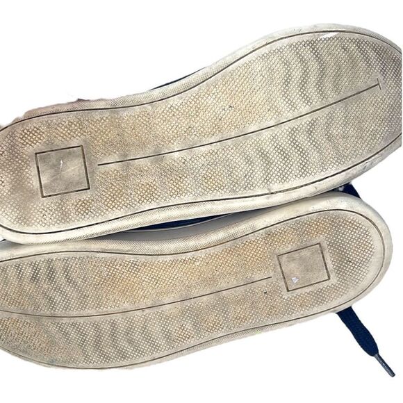 Steve Madden Madden Girl Navy Blue Patchwork High Top Sneakers Size 10 - Picture 4 of 4